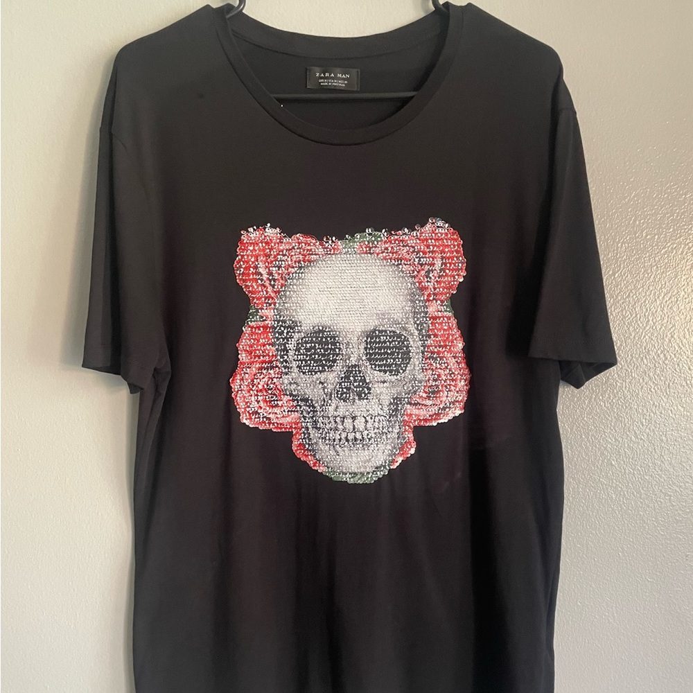 💀🐅 Mens Zara Skull / Tiger Short Sleeve Tee